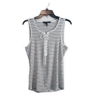 White House| Black Market Lace-Up Tank Top